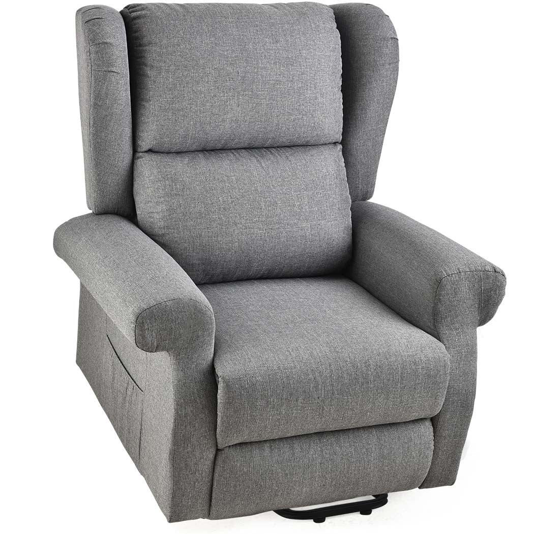 NNEMB Electric Recliner Lift Heat Chair for Elderly-Massage-Heat Therapy-Aged Care-Grey-0