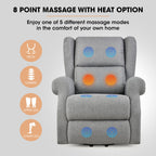 NNEMB Electric Recliner Lift Heat Chair for Elderly-Massage-Heat Therapy-Aged Care-Grey-4