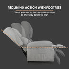 NNEMB Electric Recliner Lift Heat Chair for Elderly-Massage-Heat Therapy-Aged Care-Grey-2