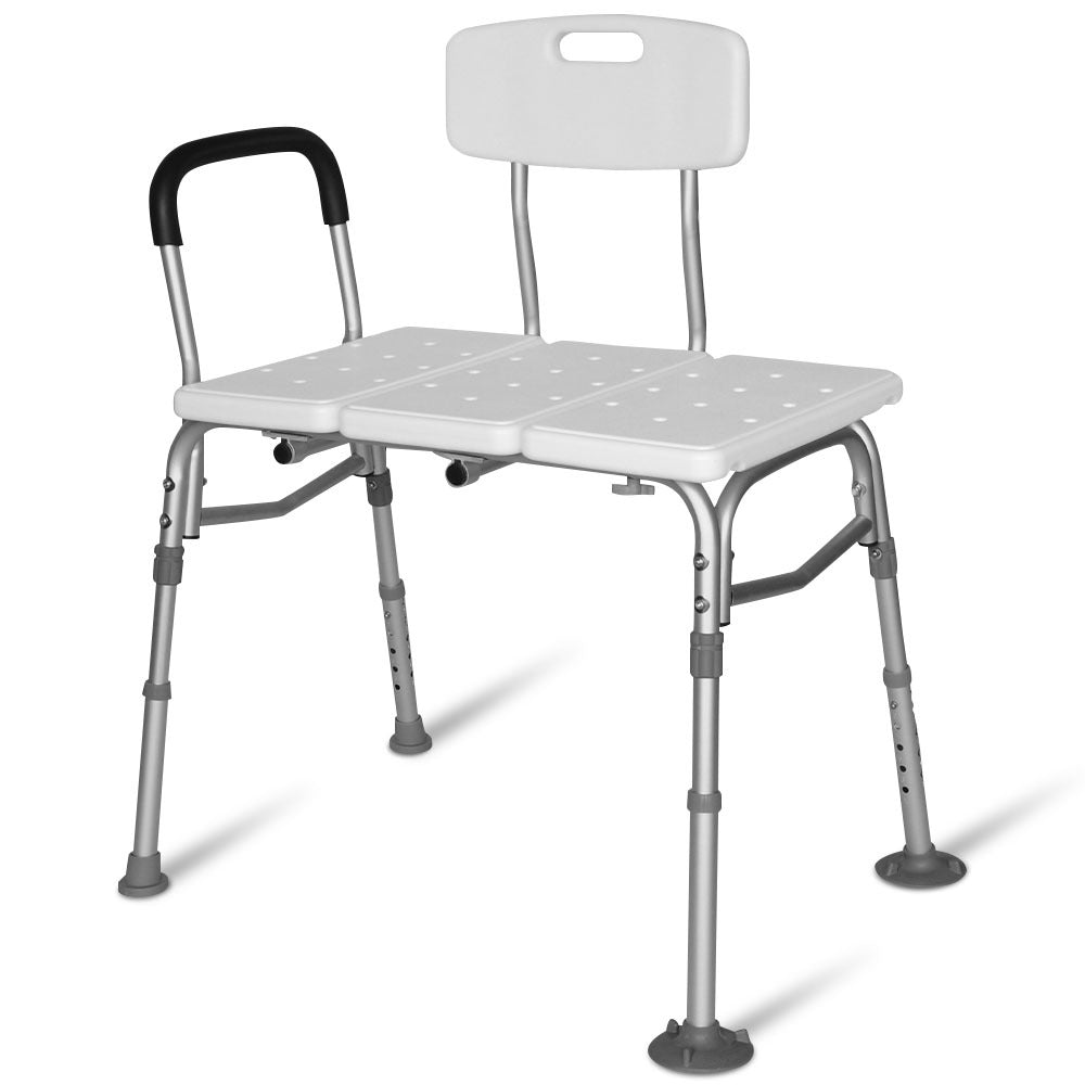 NNEMB Bath Transfer Bench Chair-Bathtubs or Shower-125kg Capacity-for Seniors Elderly-White-0
