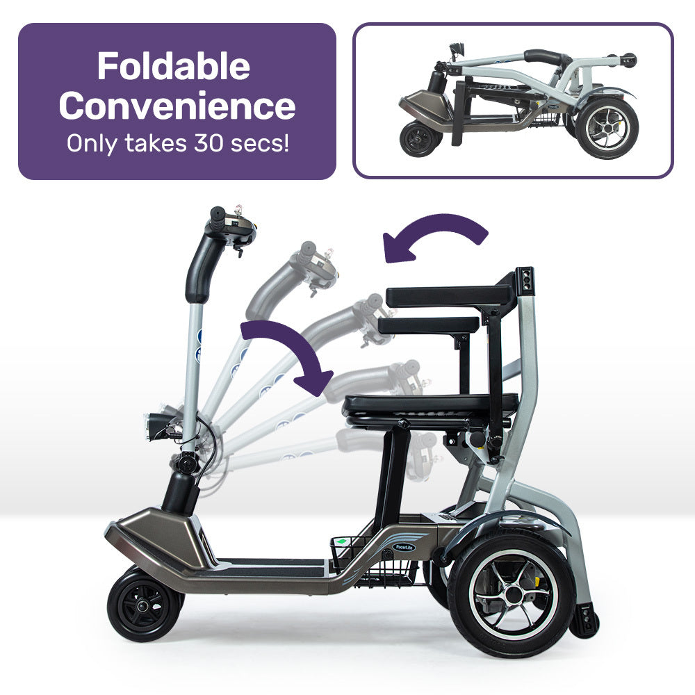 NNEMB PacerLite Mid-Sized Ultra-Lightweight Folding Electric Mobility Scooter for Elderly-1