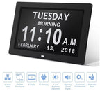 NNEDSZ Black 10.1-Inch Digital Clock with Medication Reminders & Multi-Function Alarm - Ideal for Elderly Care-4